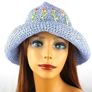 Adorable Lilac Cloch Bonnet Straw Hat